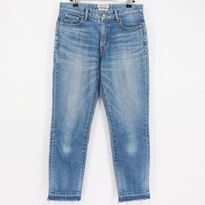 Relume Journal Standard Jeans Size 38 Blue Denim Straight Raw Hem Japanese Denim